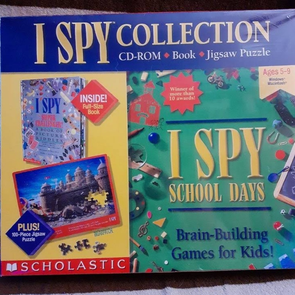 Scholastic I Spy School Days Cd-rom and puzzle set